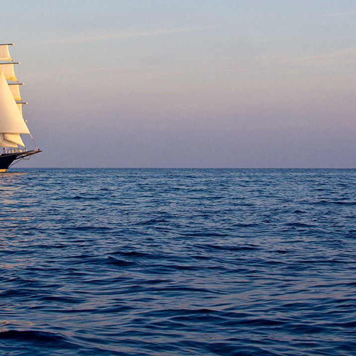 ship in open sea