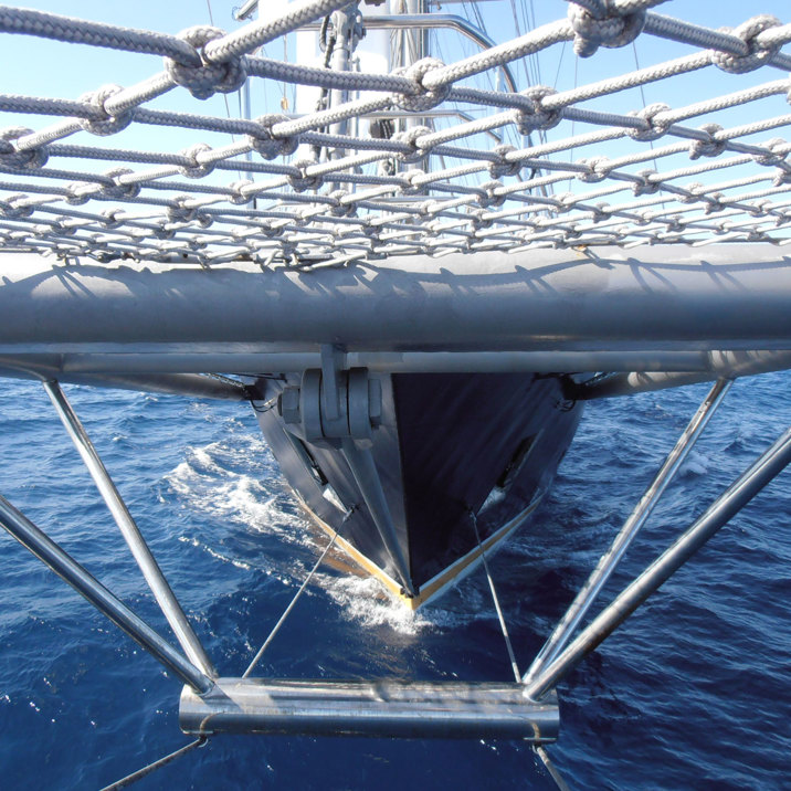 close up of ship's nose